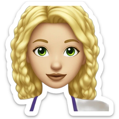 hot catgirl blonde swim sticker