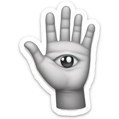 palm with thumb pointing to ring finger sticker