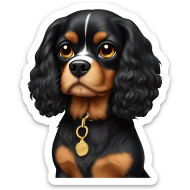 Black and tan cavalier sticker