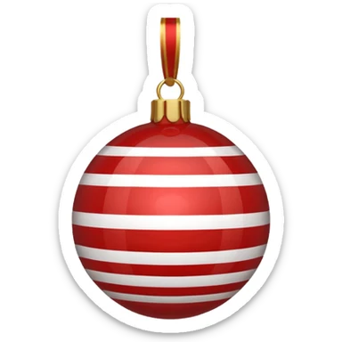 A Red Striped Ornament sticker