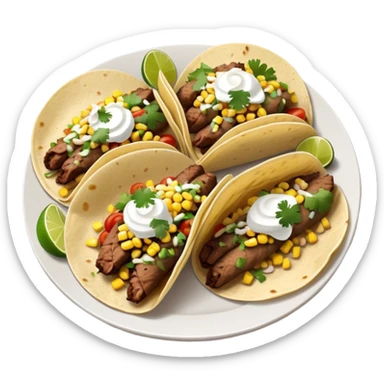 street tacos with onions and cilantro  sticker