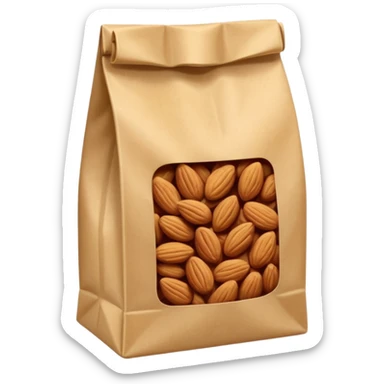 candied almonds in paper bag sticker