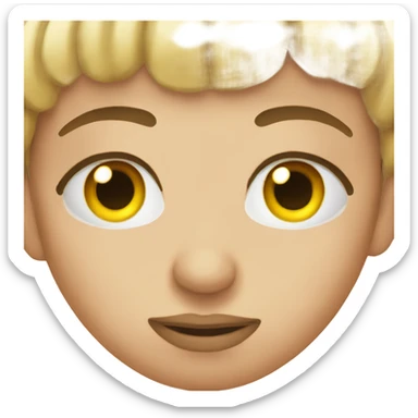 Closed eyelashes sticker