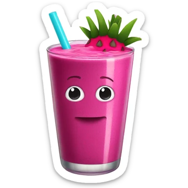 Dragonfruit smoothie sticker