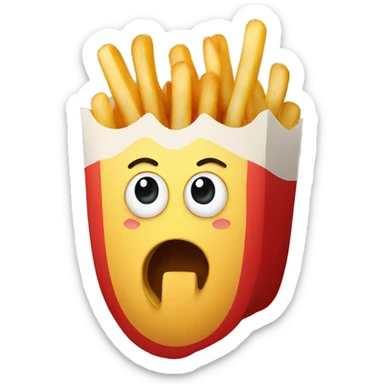 A smiley french fry sticker