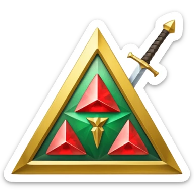 Legend of Zelda triforce with sword sticker