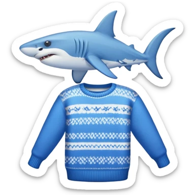 Hammerhead in a sweater  sticker