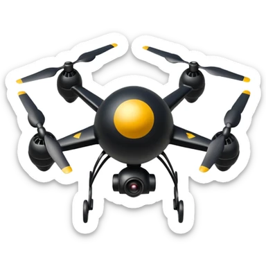 Drone kamikaze avec une bombe sous lui sticker
