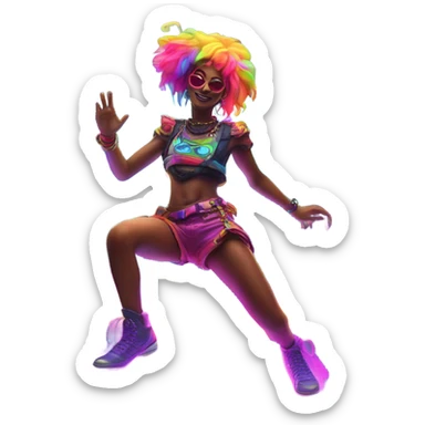 Raver half way in a portal sticker