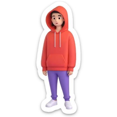 fashionable hoodie sticker