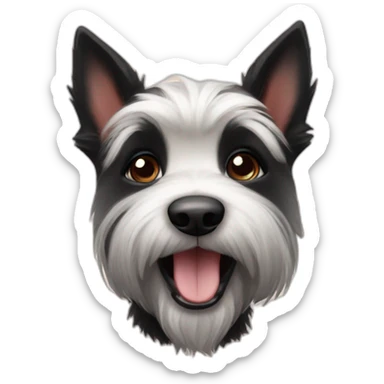 Scottish terrier and panda sticker