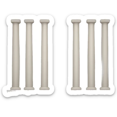 rounded temple with four columns sticker