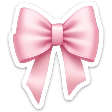 light pink ribbon bow sticker