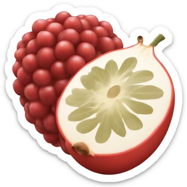 Lichi fruta roja  sticker