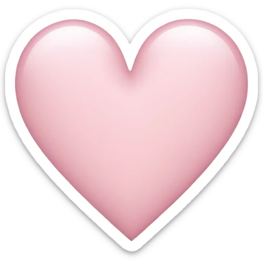 Light pink heart sticker
