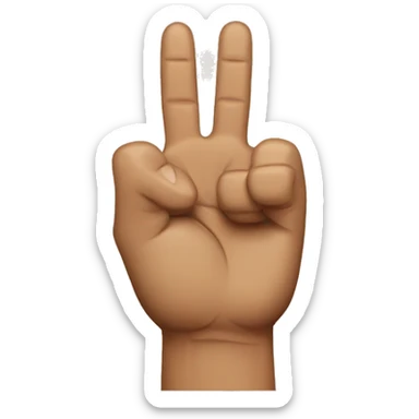 scouts sign with the hand (3 middle fingers up and pinky and thumb down) sticker