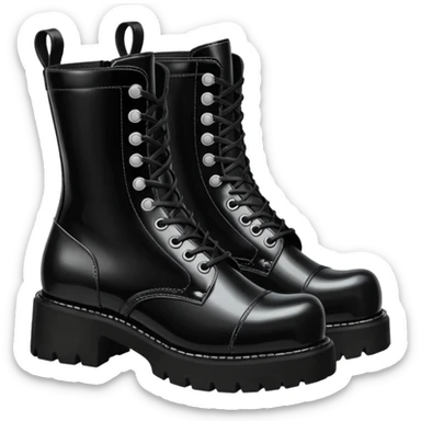 Ultra Realistic, Mens Demonia boots  sticker