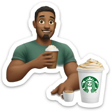 daddy yanke holding Starbucks  sticker