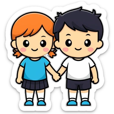 Love boy and girl sticker