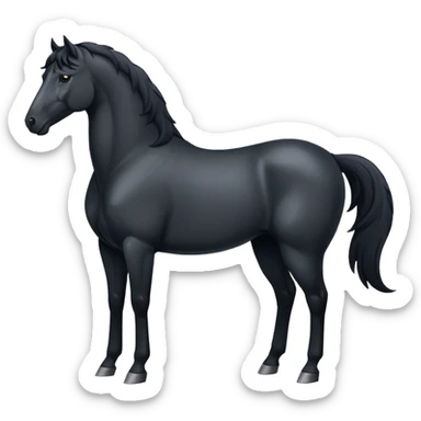 black stallion standing pose sticker