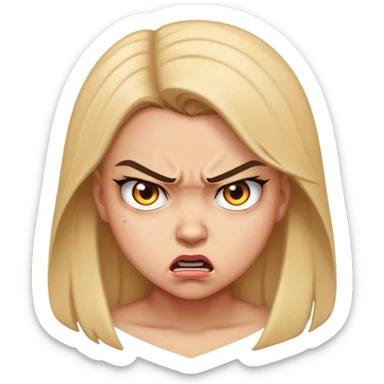 Una chica enojada sticker