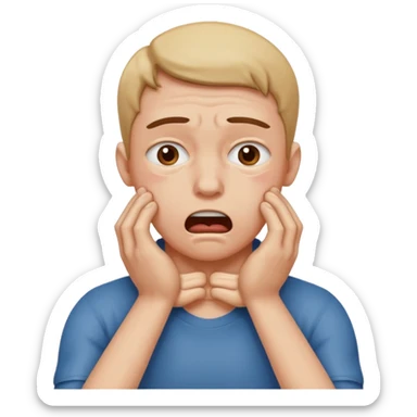 a person chocking themself with both hands  sticker