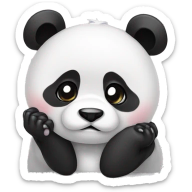 cute panda facepalm sticker