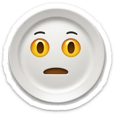 plate with no food sticker