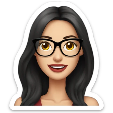 Megan Fox sonriente con lentes y vestido sticker