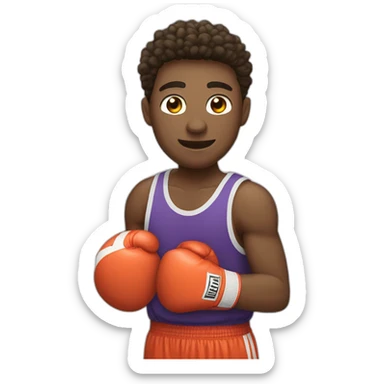 Un gant de boxe qui joue au basket sticker