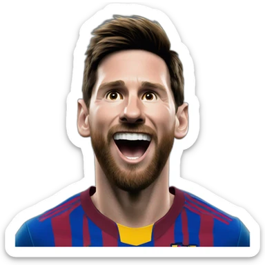Messi festejando un gol sticker
