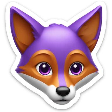 fox that is purple  with superhote airbnb honor medaill sticker