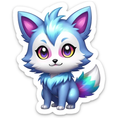  High quality Cute Cool Kawaii edgy Pretty Chibi Fur-Sona Shiny Colorful Sparkly Fakemon Full Body sticker