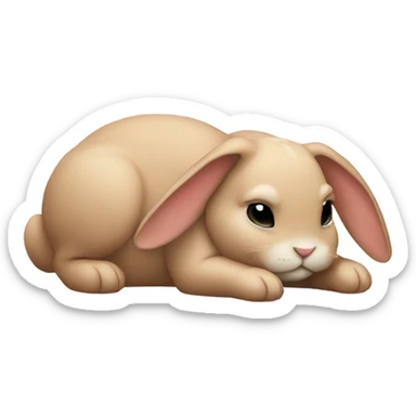 Fainted bunny sticker