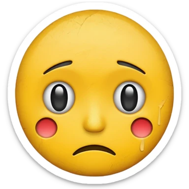 retro sad  emoji  sticker