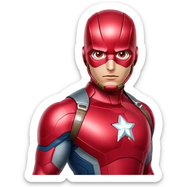 vision marvel body with red face from captain america: civil war sticker