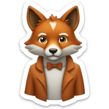 Renard plusieurs queues sticker