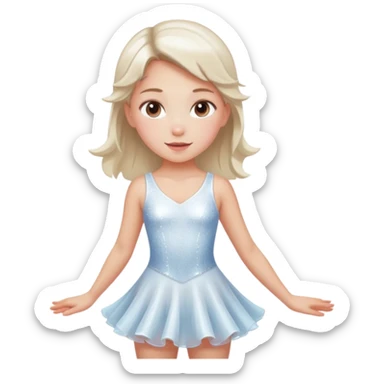 Ice skater girl sticker