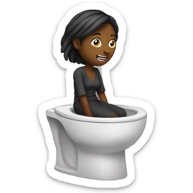 Night trips to the toilet woman sticker