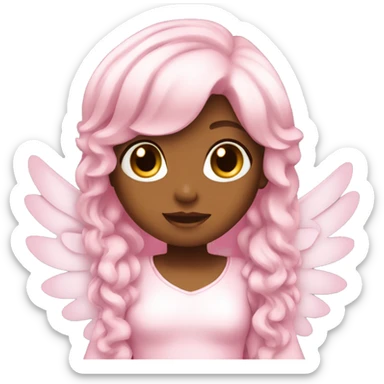 pink angel pretty girl sticker