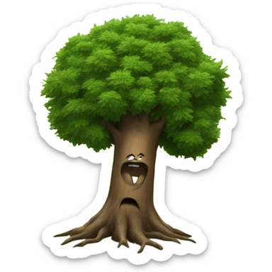 Tree attacking tree sticker