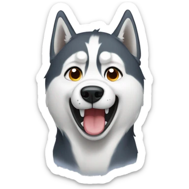 husky dog crying sticker