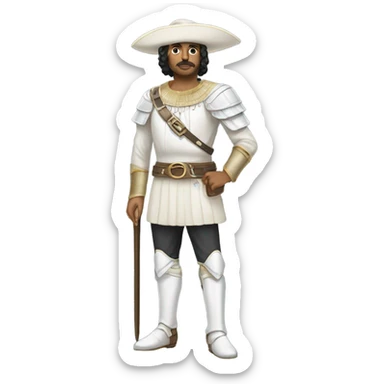 Conquistador all white ancestor full body sticker