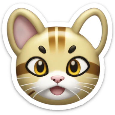 Meowth pokemon sticker