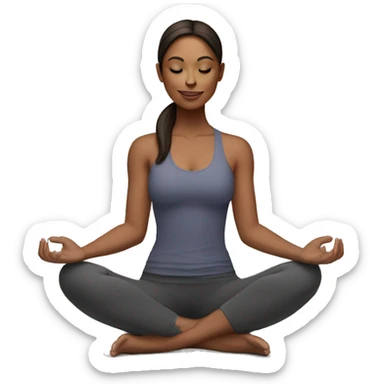 yoga girl brunette  sticker