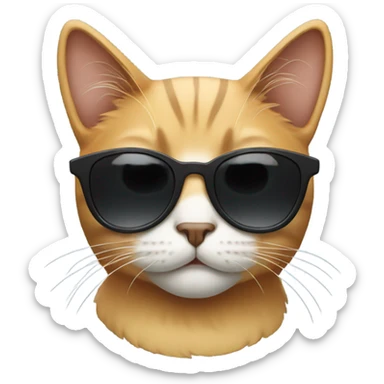 Cat with sunglasses sticker
