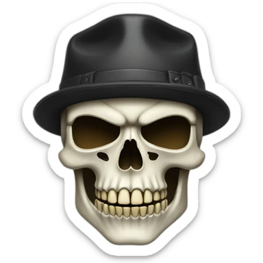 cool badass skull sticker