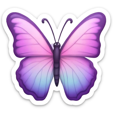 pastel pink and purple aurora butterfly  sticker