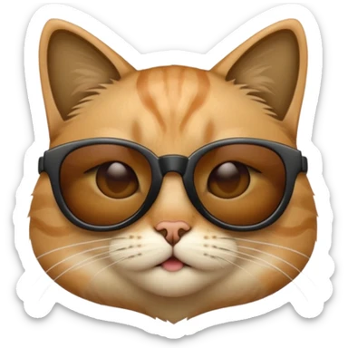 Cat with sunglasses sticker