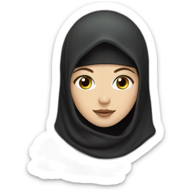white girl niqab sticker